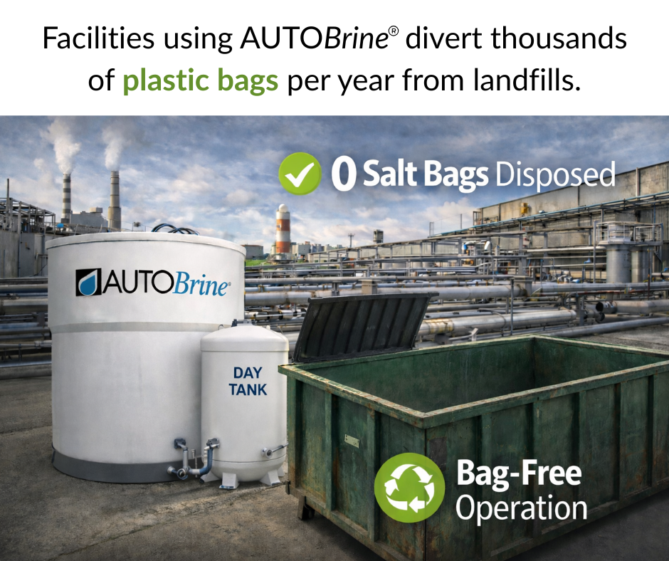 Facilities using AUTOBrine divert thousands of plastic bags per year from landfills. (1)